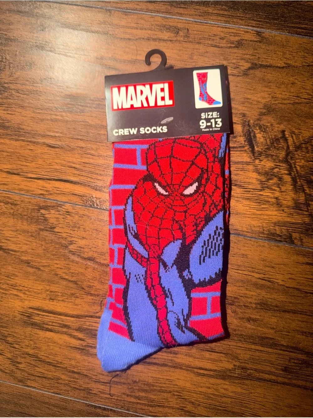 Marvel Spider-Man Red and Blue Crew Socks - Men's